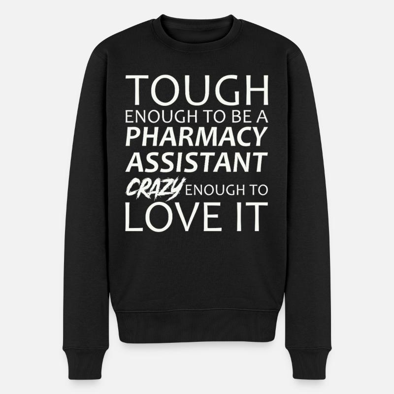 Pharmacy assistant Crazy - Männer Premium Bio Pullover - Schwarz