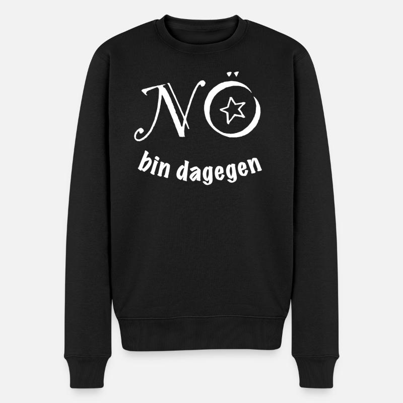 NON, JE SUIS CONTRE - Pull Premium bio Homme - noir