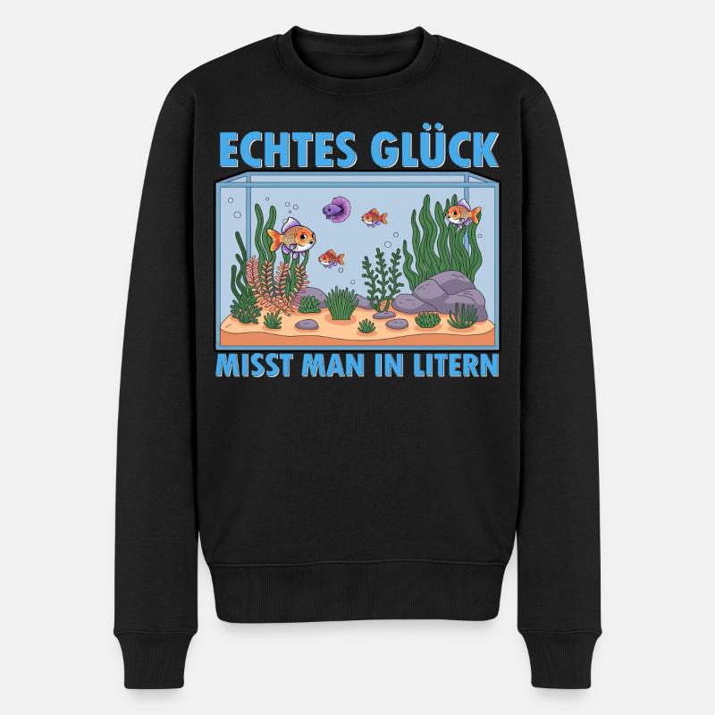 Aquarium Le vrai bonheur se mesure en litres - Pull Premium bio Homme - noir
