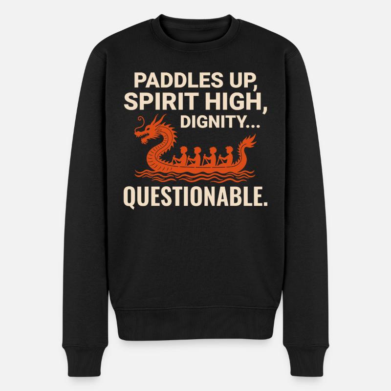 Équipage de course de bateaux-dragons - Pull Premium bio Homme - noir