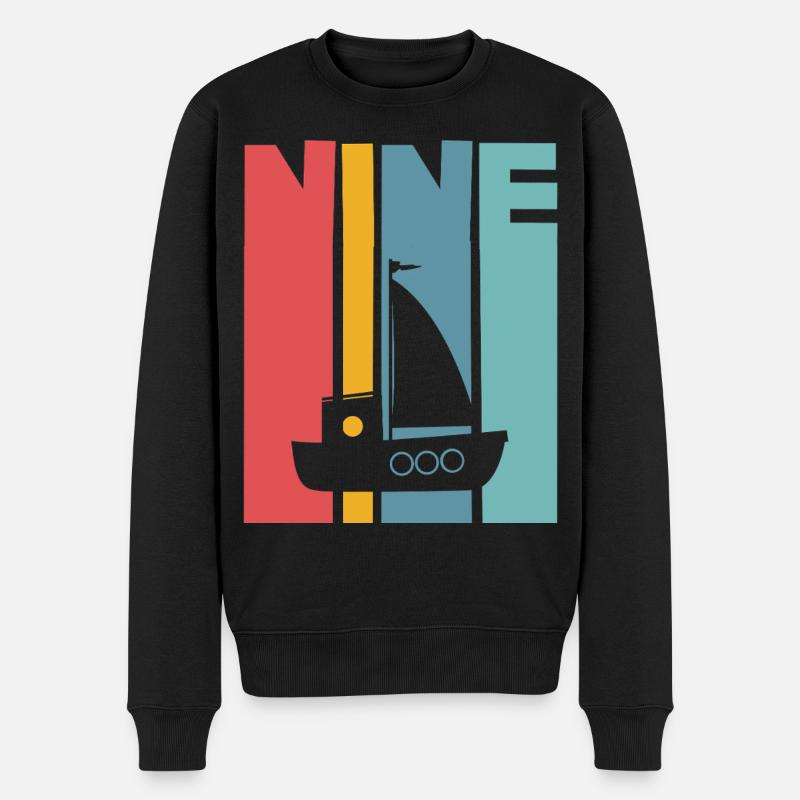 Voilier du 9e anniversaire - Pull Premium bio Homme - noir