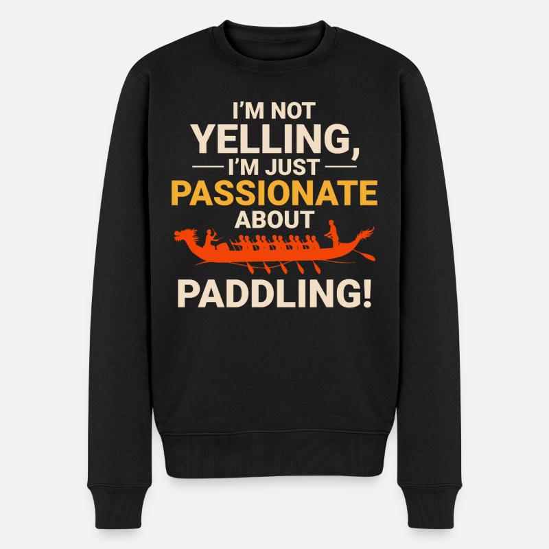 Équipage de course de bateaux-dragons - Pull Premium bio Homme - noir