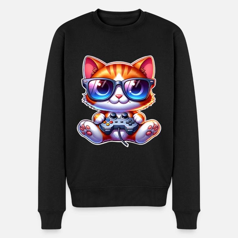 Chat de jeu - Pull Premium bio Homme - noir