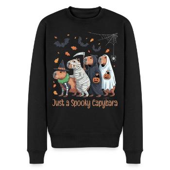 Capybara Halloween Kostüm - Männer Premium Bio Pullover - Schwarz - Vorne - Nico (187cm)