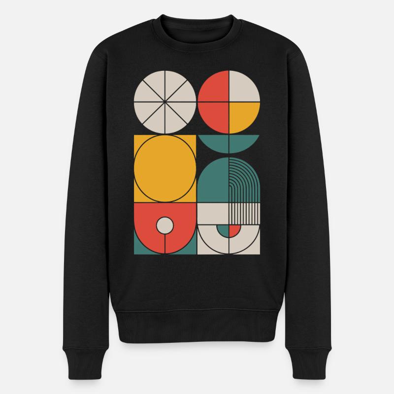 Composition des formes géométriques Bauhaus - Pull Premium bio Homme - noir