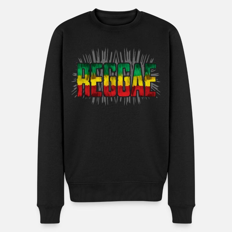 Conception de symboles reggae - Pull Premium bio Homme - noir