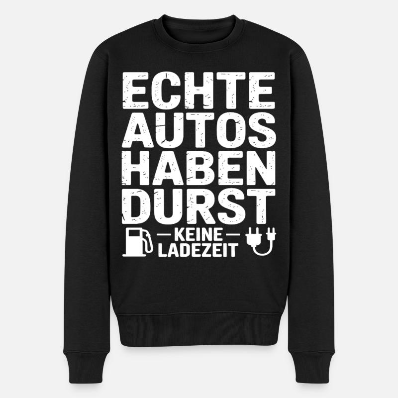 Benzin Autos - Männer Premium Bio Pullover - Schwarz