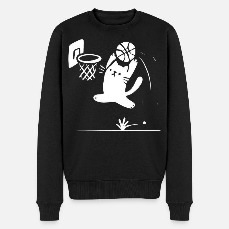 Chat de basket-ball - Pull Premium bio Homme - noir