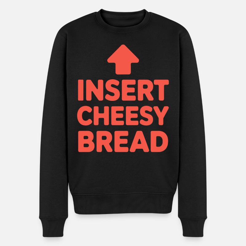 Käse Käsestange Käse Toast - Männer Premium Bio Pullover - Schwarz