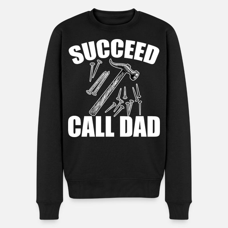 Erfolg durch Handwerkskunst - Männer Premium Bio Pullover - Schwarz