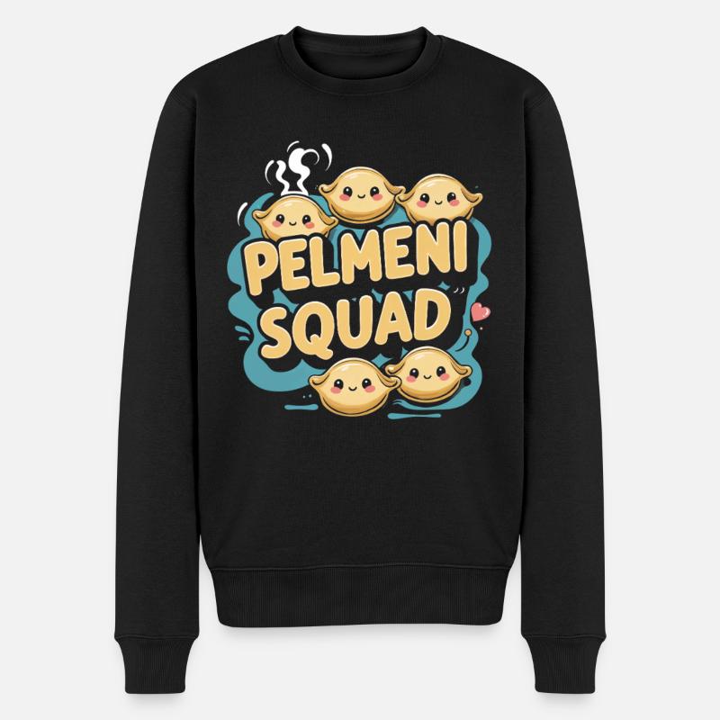 Pelmeni Pelmenis - Männer Premium Bio Pullover - Schwarz