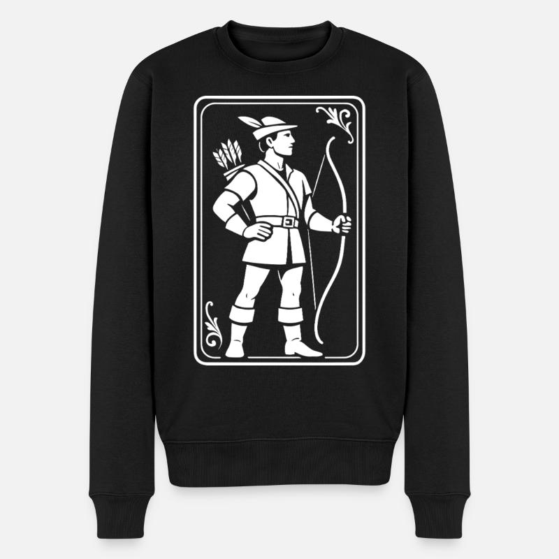 Bogenschießen Bogenschütze Classic Bogenschütze - Männer Premium Bio Pullover - Schwarz
