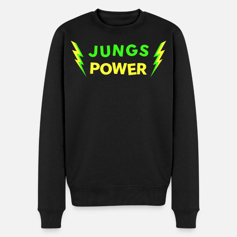 JUNGS POWER - néon - Pull Premium bio Homme - noir