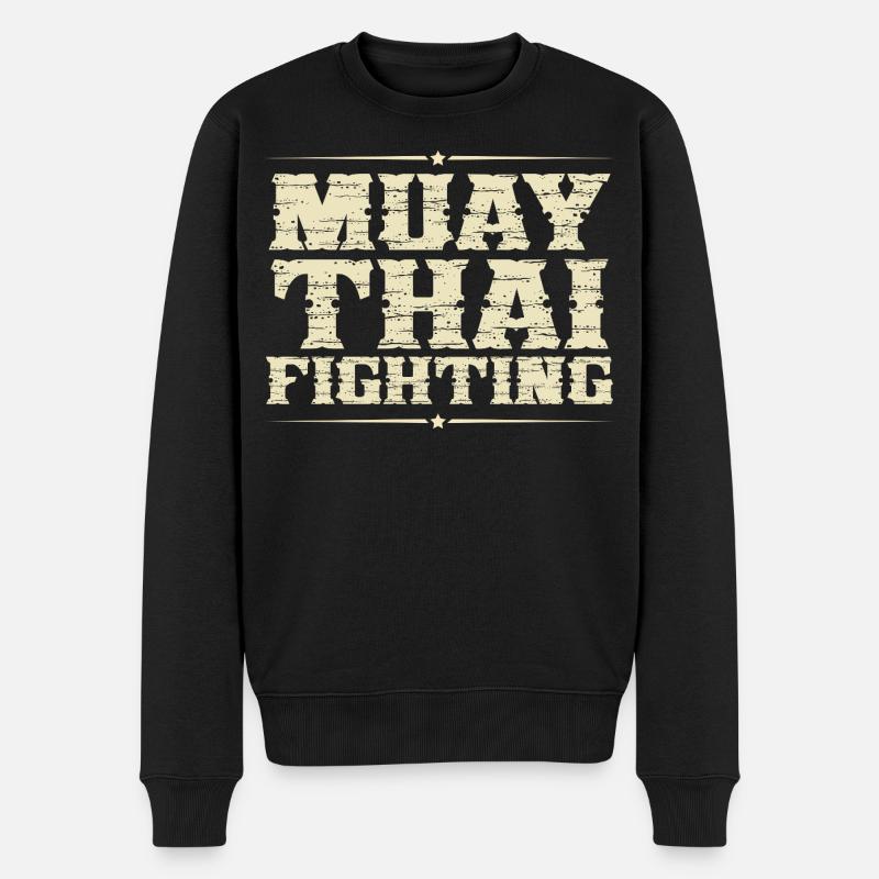 Muay Thai - Männer Premium Bio Pullover - Schwarz