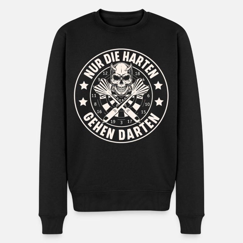 Darts - Männer Premium Bio Pullover - Schwarz