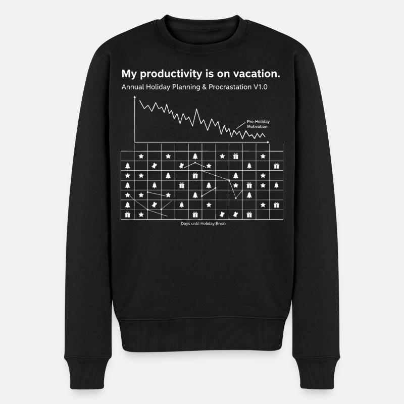 Productivité en vacances - Pull Premium bio Homme - noir