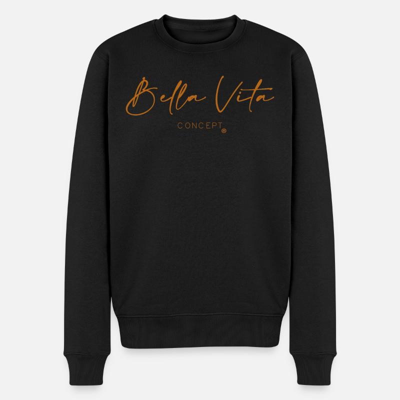 Script conceptuel de Bella Vita - Pull Premium bio Homme - noir