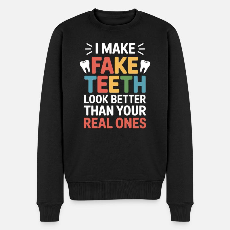 Dental Technician Precision Work  - Men's Premium Organic Jumper - black