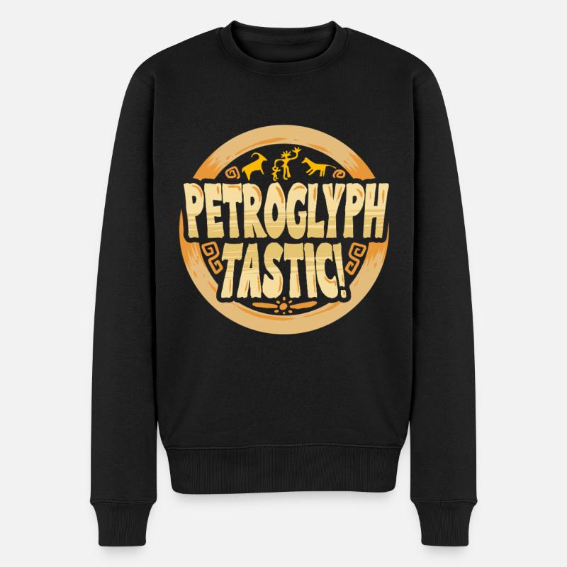 Pétroglyphes Tastic Petroglyphes Pictogrammes - Pull Premium bio Homme - noir