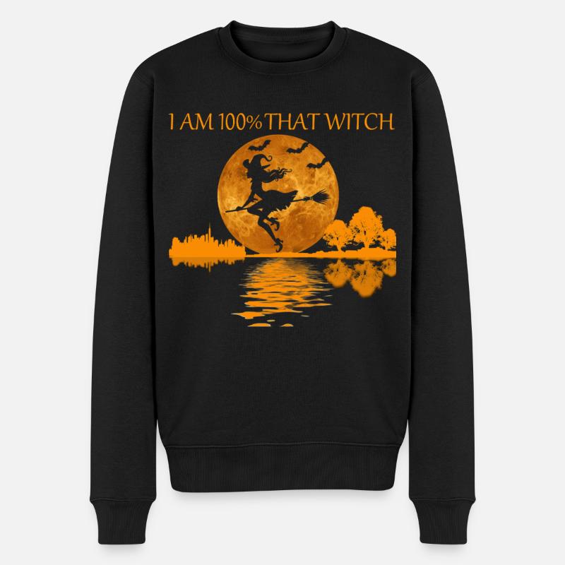 100 Prozent diese Hexe - Männer Premium Bio Pullover - Schwarz