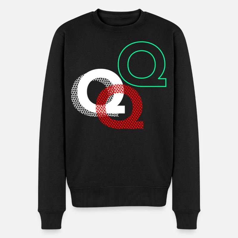 Buchstabe Q Geschenk - Männer Premium Bio Pullover - Schwarz