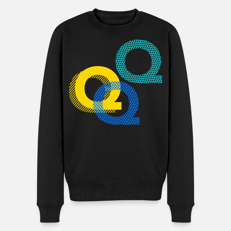 Buchstabe Q q - Männer Premium Bio Pullover - Schwarz