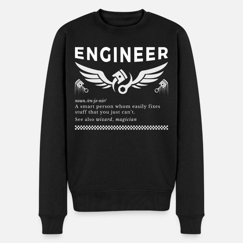 INGÉNIEUR – Le té de définition - Pull Premium bio Homme - noir