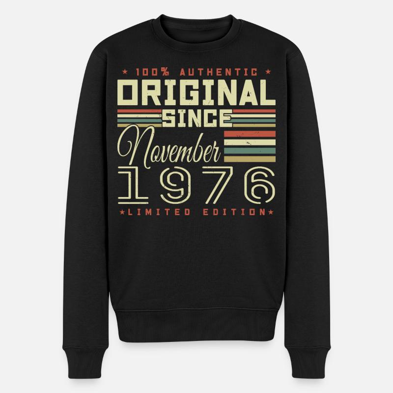 cadeau d'anniversaire novembre 1976 - Pull Premium bio Homme - noir
