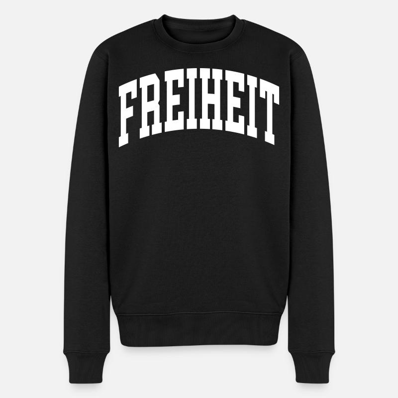 Freiheit - Männer Premium Bio Pullover - Schwarz