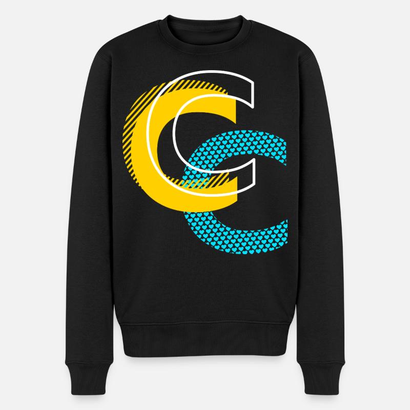 Lettre initiale C - Pull Premium bio Homme - noir