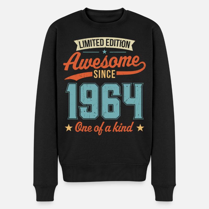 Großartig seit 1964 - Männer Premium Bio Pullover - Schwarz