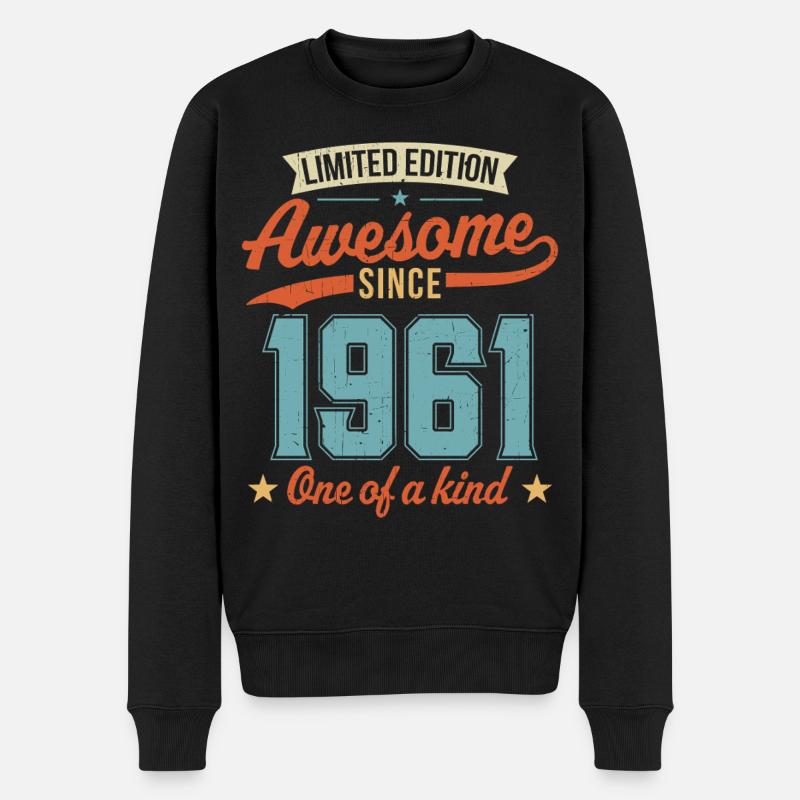 Großartig seit 1961 - Männer Premium Bio Pullover - Schwarz
