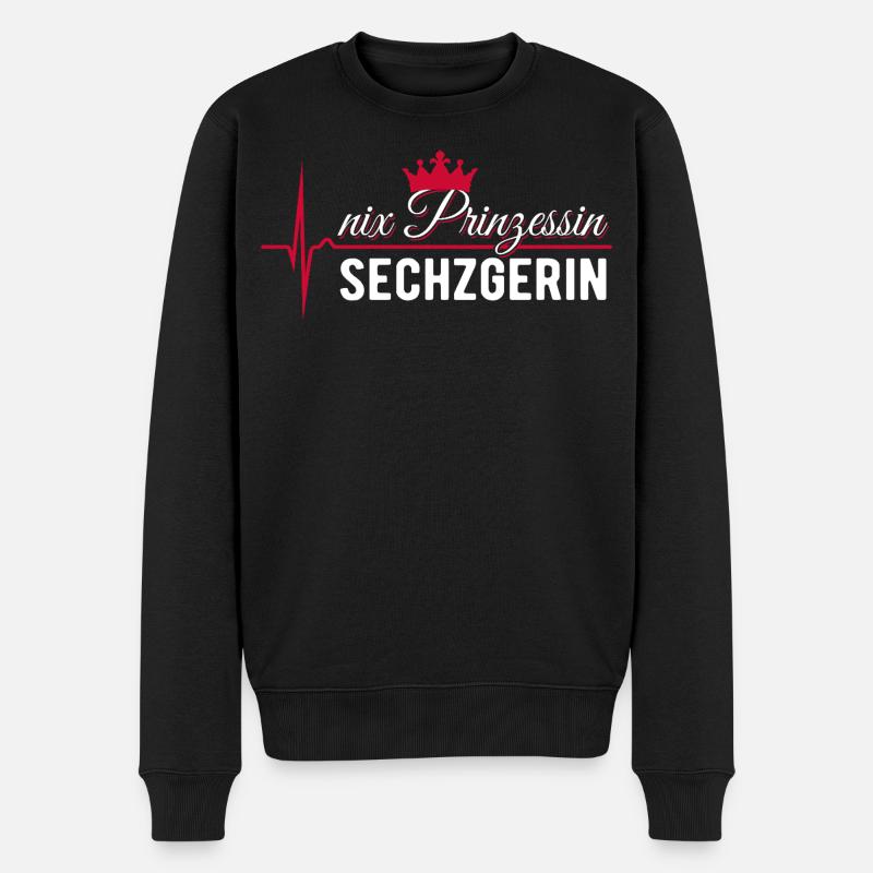 Nix Princess - Sechzgerin - Cadeau ECG Pulse - Pull Premium bio Homme - noir