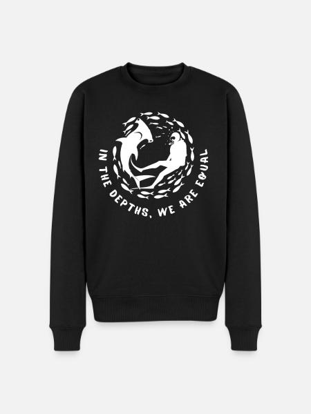 In the Depths We Are Equal - Men's Premium Organic Jumper - black