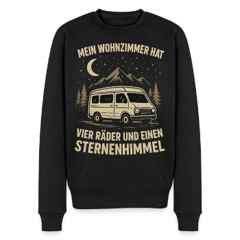 Nature Outdoor Motorhome Starry Sky Adventure - Men's Premium Organic Jumper - black - Front - Nico (187cm)