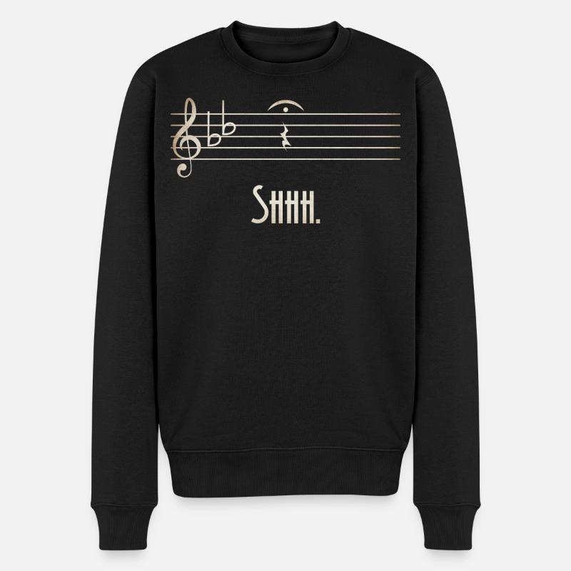 Shhh Silent Melody Partition - Pull Premium bio Homme - noir