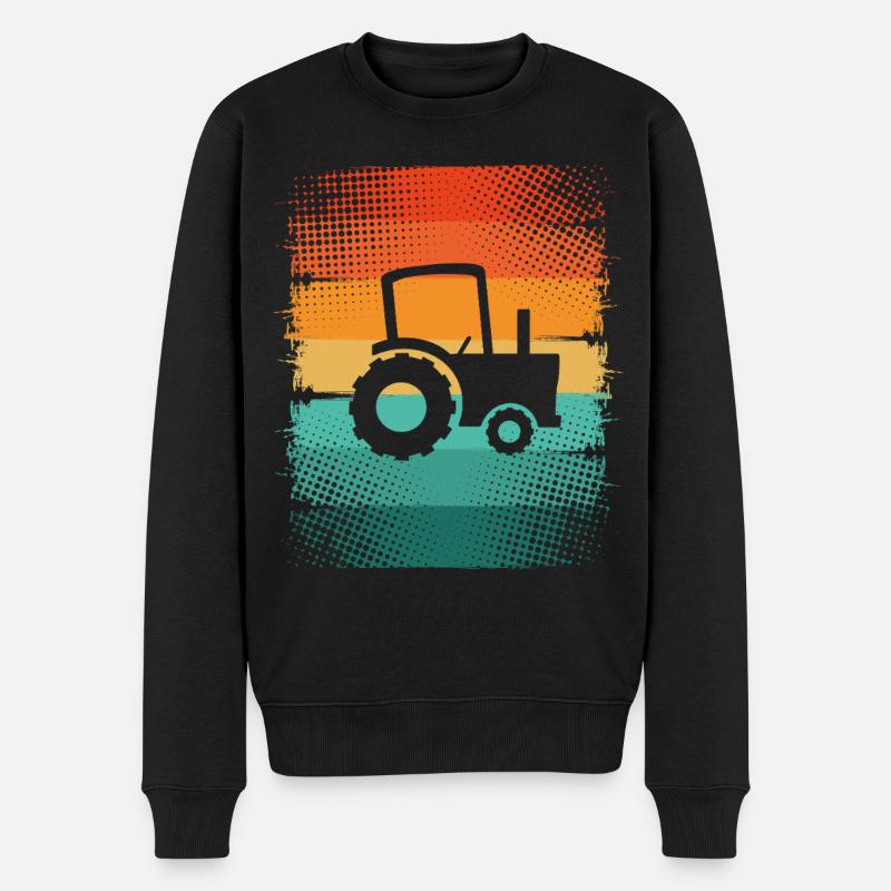 Traktor - Männer Premium Bio Pullover - Schwarz