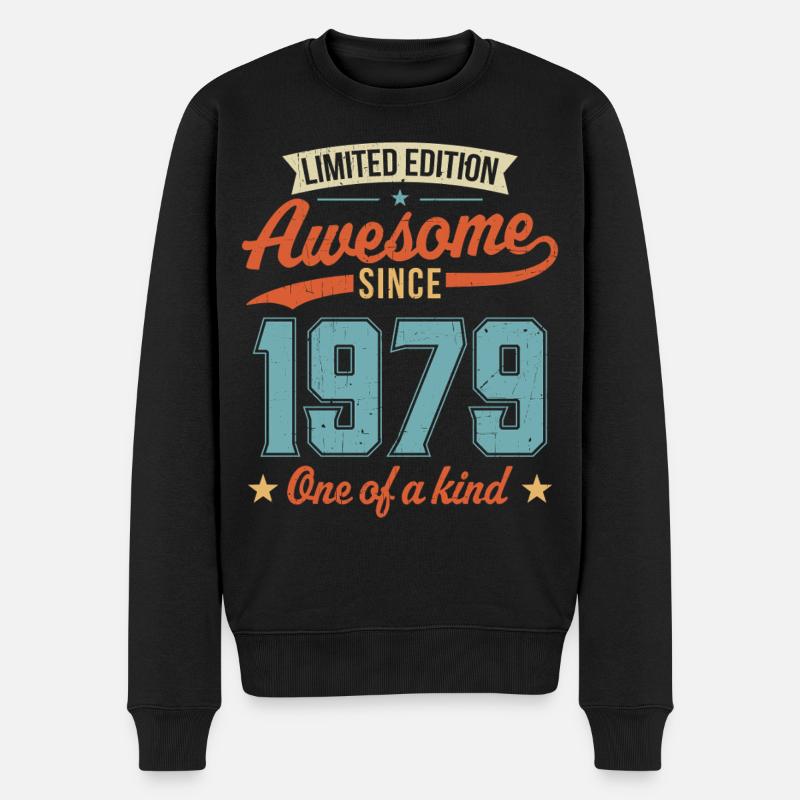 Genial seit 1979 - Männer Premium Bio Pullover - Schwarz