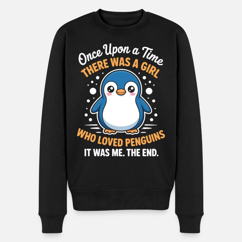 Dicton mignon pingouin - Pull Premium bio Homme - noir