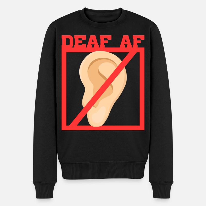 Sourd, sourd, malentendant - Pull Premium bio Homme - noir