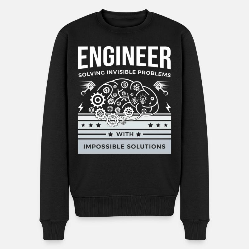 INGENIEUR – Unsichtbare Probleme lösen T-Shirt - Männer Premium Bio Pullover - Schwarz