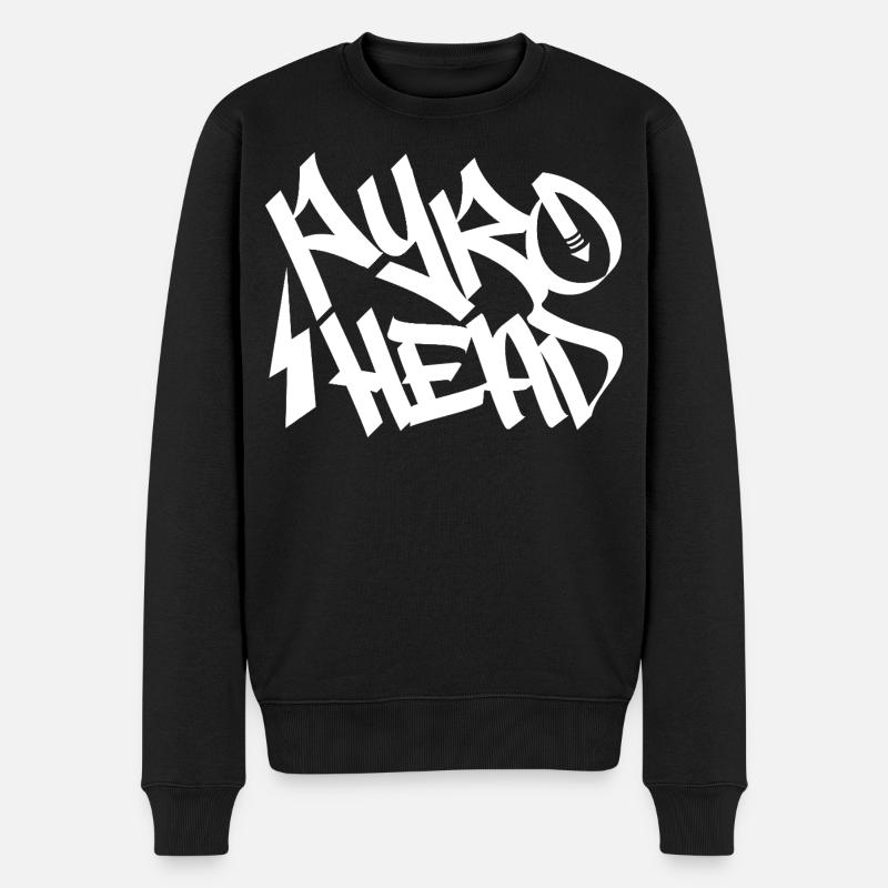 pyro vuurwerk feuerwerk - Männer Premium Bio Pullover - Schwarz