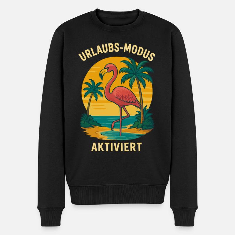 Flamingo Beach Vacances activées - Pull Premium bio Homme - noir
