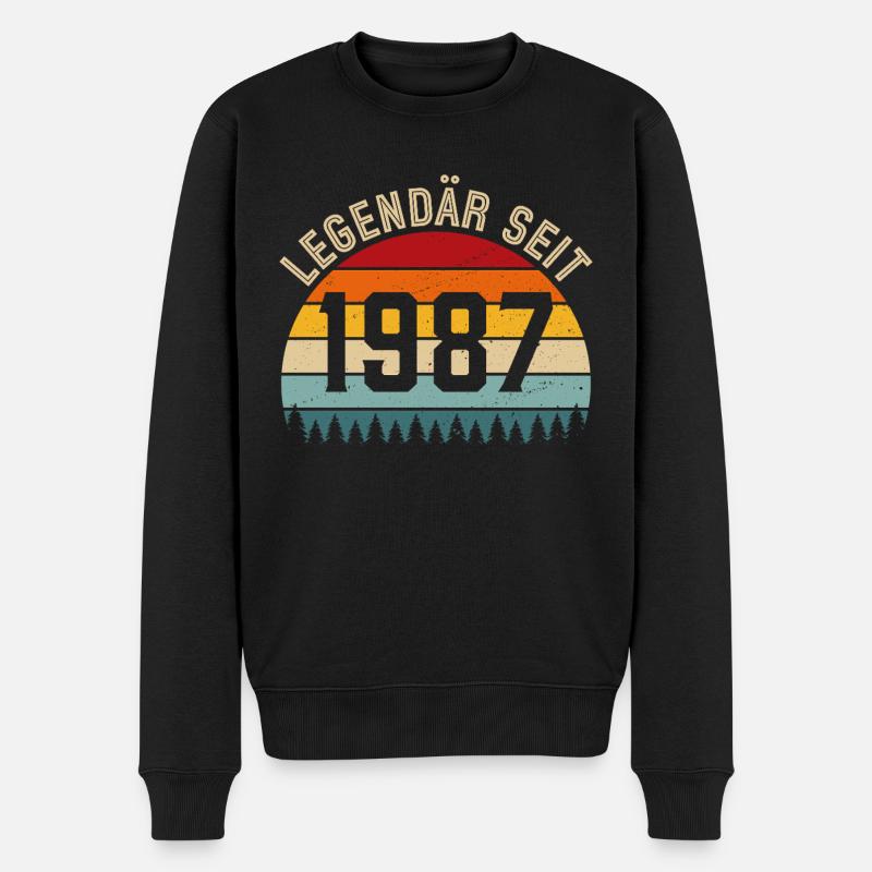 Légendaire depuis 1987 – Né en 1987 - Pull Premium bio Homme - noir