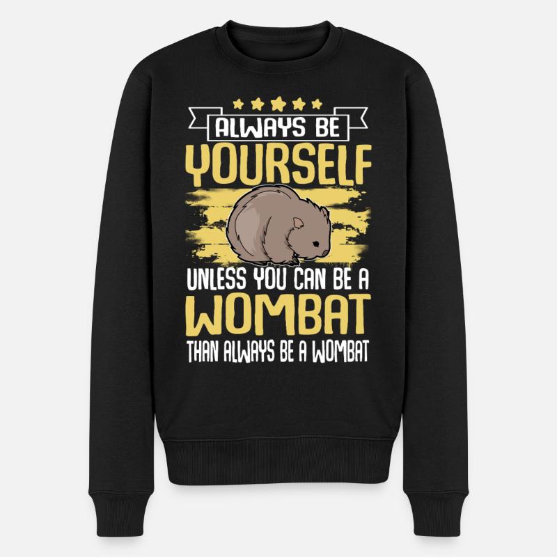 Wombat - Männer Premium Bio Pullover - Schwarz