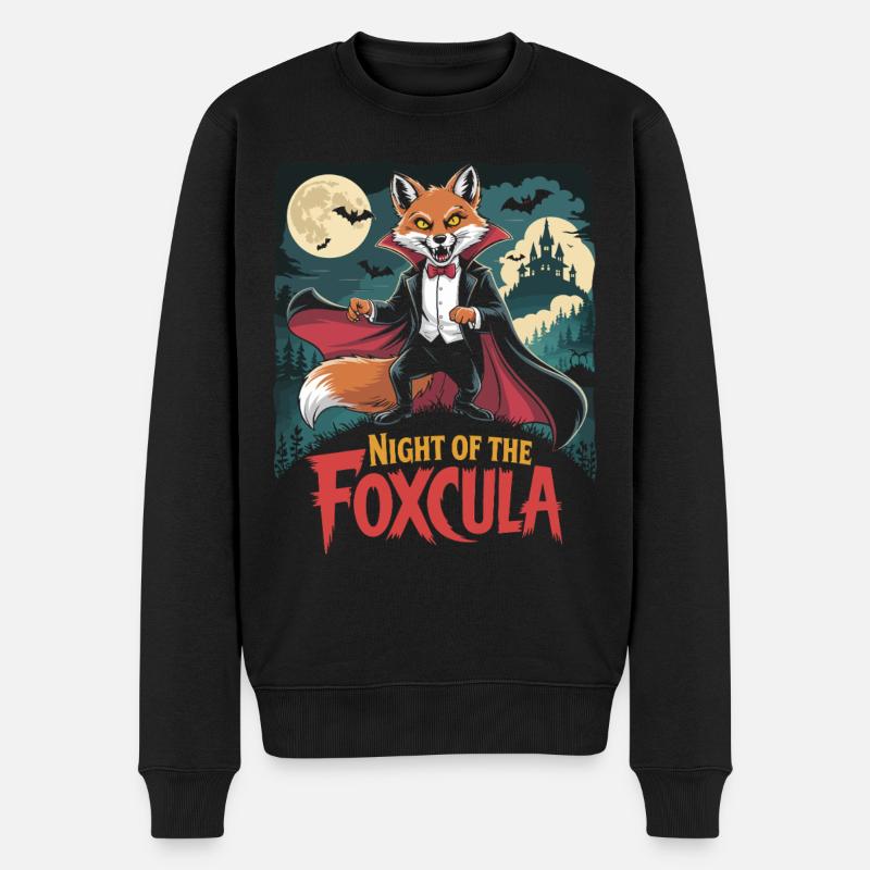 Nuit de Foxcula Renard Halloween Design - Pull Premium bio Homme - noir