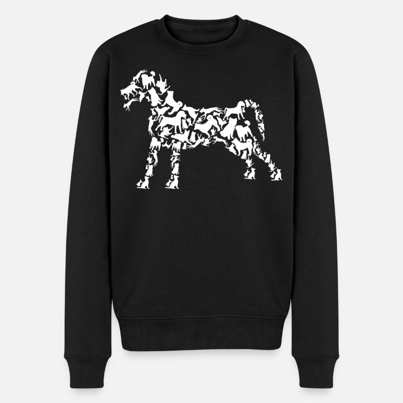 Dessin de chien - Pull Premium bio Homme - noir