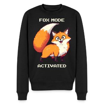 Fuchsmodus aktiviert | derpy Fuchs Humor - Männer Premium Bio Pullover - Schwarz - Vorne - Nico (187cm)