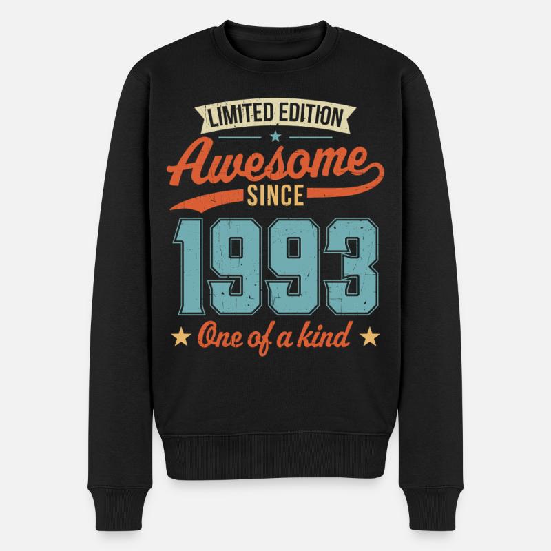 Genial seit 1993 - Männer Premium Bio Pullover - Schwarz