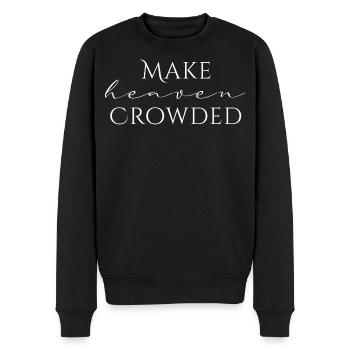 Make Heaven Crowded Faith Design - Men's Premium Organic Jumper - black - Front - Nico (187cm)